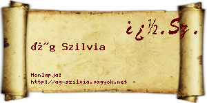 Ág Szilvia névjegykártya